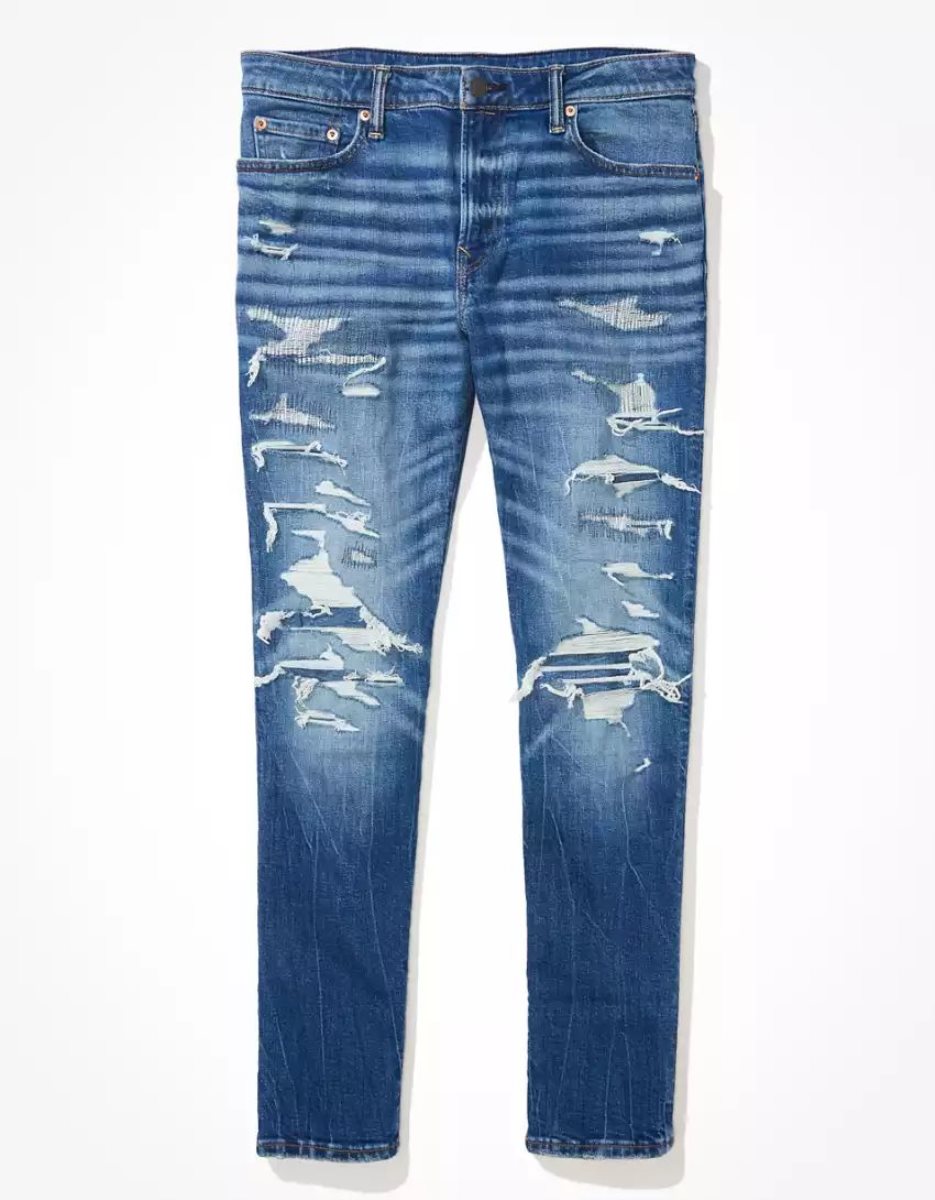 Jean American Eagle AE AirFlexPatched Slim Multicolore Homme | DRE-52095999